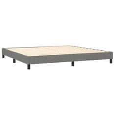 shumee Boxspring posteľ s matracom tmavosivá 200x200 cm látka