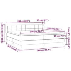 Petromila vidaXL Boxspring posteľ s matracom tmavohnedá 200x200 cm látka