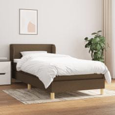 shumee Boxspring posteľ s matracom tmavohnedá 100x200 cm látka