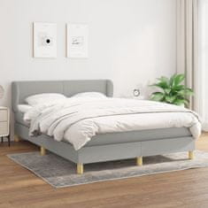 Petromila vidaXL Boxspring posteľ s matracom bledosivý 140x190 cm látka