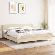 Petromila vidaXL Boxspring posteľ s matracom krémová 200x200 cm látka