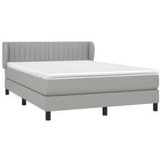 Petromila vidaXL Boxspring posteľ s matracom bledosivá 140x200 cm látka