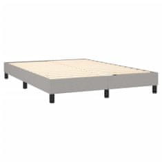 shumee Boxspring posteľ s matracom bledosivý 140x190 cm látka