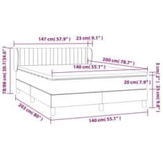 Petromila vidaXL Boxspring posteľ s matracom bledosivá 140x200 cm látka