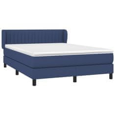 Petromila vidaXL Boxspring posteľ s matracom modrý 140x190 cm látka