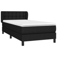 shumee Posteľný rám boxspring s matracom čierny 80x200 cm látka