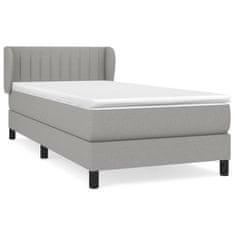 shumee Boxspring posteľ s matracom bledosivý 100x200 cm látka