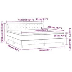 Petromila vidaXL Boxspring posteľ s matracom svetlosivá 100x200 cm látka