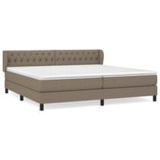 shumee Boxspring posteľ s matracom sivohnedý 200x200 cm látka