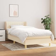 Petromila vidaXL Boxspring posteľ s matracom krémová 100x200 cm látka