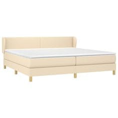 Petromila vidaXL Boxspring posteľ s matracom krémová 200x200 cm látka