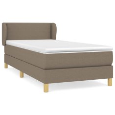 shumee Boxspring posteľ s matracom sivohnedý 100x200 cm látka