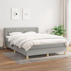 Petromila vidaXL Boxspring posteľ s matracom bledosivá 140x200 cm látka