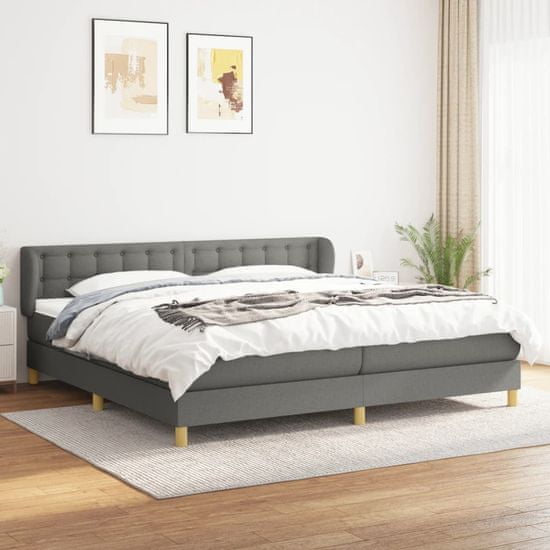 Petromila vidaXL Boxspring posteľ s matracom tmavosivá 200x200 cm látka