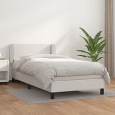 Petromila vidaXL Boxspring posteľ s matracom biela 80x200 cm umelá koža