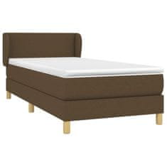 shumee Boxspring posteľ s matracom tmavohnedá 100x200 cm látka