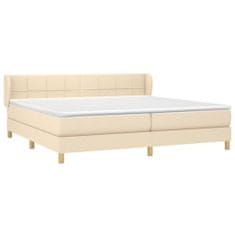 Petromila vidaXL Boxspring posteľ s matracom krémová 200x200 cm látka