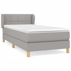 Petromila vidaXL Boxspring posteľ s matracom bledosivý 100x200 cm látka