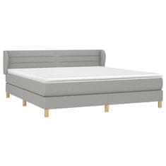 shumee Boxspring posteľ s matracom bledosivá 180x200 cm látka