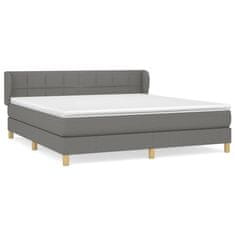 Petromila vidaXL Boxspring posteľ s matracom tmavosivá 180x200 cm látka