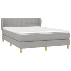 Petromila vidaXL Boxspring posteľ s matracom bledosivá 140x200 cm látka