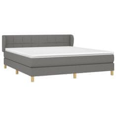 Petromila vidaXL Boxspring posteľ s matracom tmavosivá 180x200 cm látka