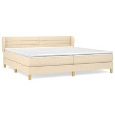 Petromila vidaXL Boxspring posteľ s matracom krémová 200x200 cm látka