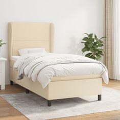 Petromila vidaXL Boxspring posteľ s matracom krémová 100x200 cm látka