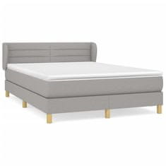 Petromila vidaXL Boxspring posteľ s matracom bledosivá 140x200 cm látka