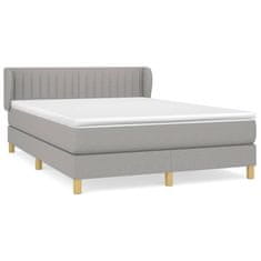 Petromila vidaXL Boxspring posteľ s matracom bledosivý 140x190 cm látka