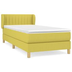 Petromila vidaXL Boxspring posteľ s matracom zelená 100x200 cm látka