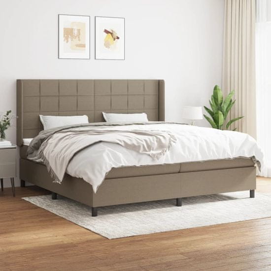 Petromila vidaXL Boxspring posteľ s matracom sivohnedý 200x200 cm látka