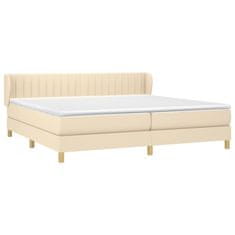 Petromila vidaXL Boxspring posteľ s matracom krémová 200x200 cm látka