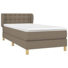 shumee Boxspring posteľ s matracom sivohnedý 100x200 cm látka