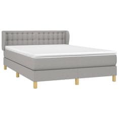 Petromila vidaXL Boxspring posteľ s matracom bledosivý 140x190 cm látka