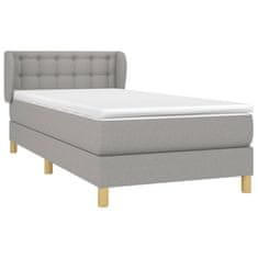 Petromila vidaXL Boxspring posteľ s matracom bledosivý 100x200 cm látka