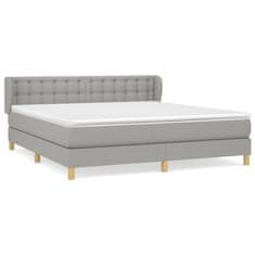 Petromila vidaXL Boxspring posteľ s matracom svetlosivá 100x200 cm látka