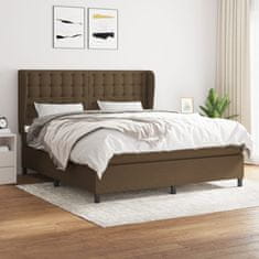 Petromila vidaXL Boxspring posteľ s matracom tmavohnedá 160x200 cm látka