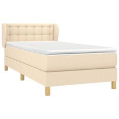 Petromila vidaXL Boxspring posteľ s matracom krémová 100x200 cm látka