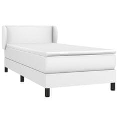 shumee Boxspring posteľ s matracom biela 90x200 cm umelá koža