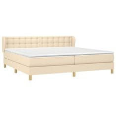 shumee Boxspring posteľ s matracom krémová 200x200 cm látka