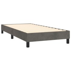 shumee Posteľný rám boxspring s matracom tmavosivý 100x200 cm zamat