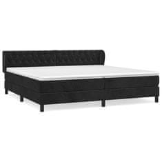 shumee Posteľný rám boxspring s matracom čierny 200x200 cm zamat