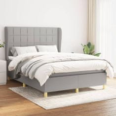 Petromila vidaXL Boxspring posteľ s matracom bledosivá 140x200 cm látka