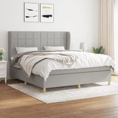 Petromila vidaXL Boxspring posteľ s matracom bledosivá 180x200 cm látka