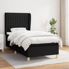 Petromila vidaXL Boxspring posteľ s matracom čierna 100x200 cm látka