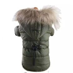 Surtep Animals Zimná bunda s kapucňou pre psa - Zelená