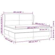 Petromila vidaXL Boxspring posteľ s matracom čierna 200x200 cm látka