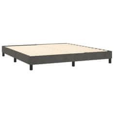 shumee Posteľný rám boxspring s matracom tmavosivý 160x200 cm zamat