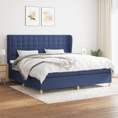 Petromila vidaXL Boxspring posteľ s matracom modrá 200x200 cm látka